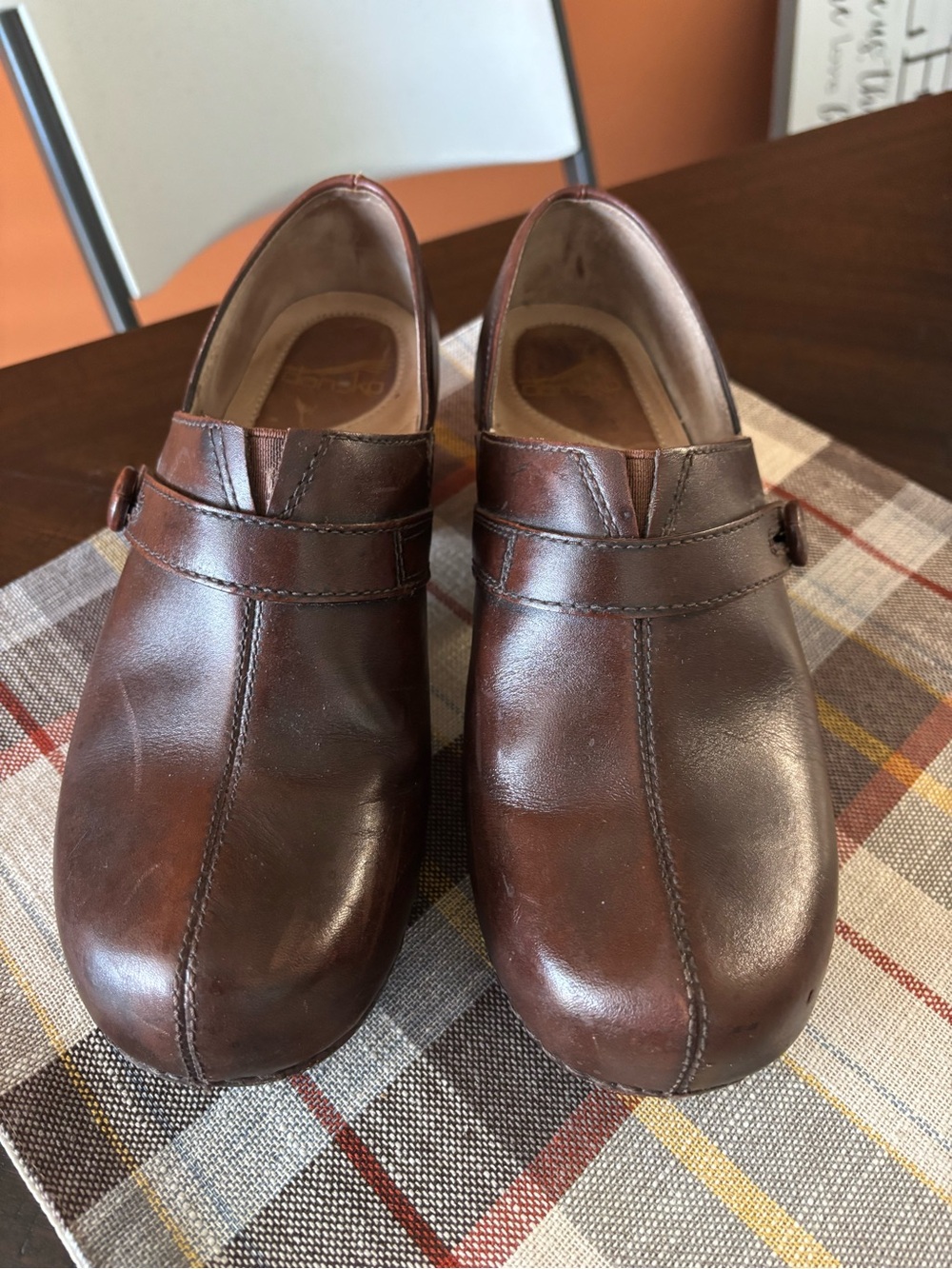 Dansko Woman’s Brown Leather Slip-Ons